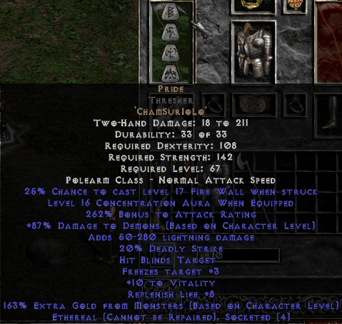 insight runeword sword mercenary diablo 2