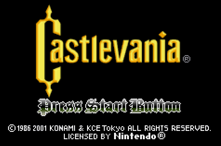 Castlevania Title Screen