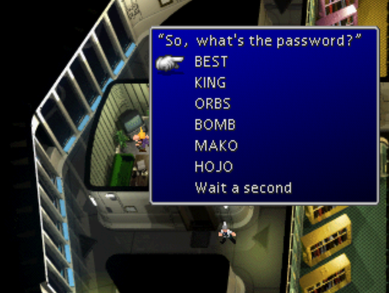 Shinra Building Floor 62 Guess The Password
