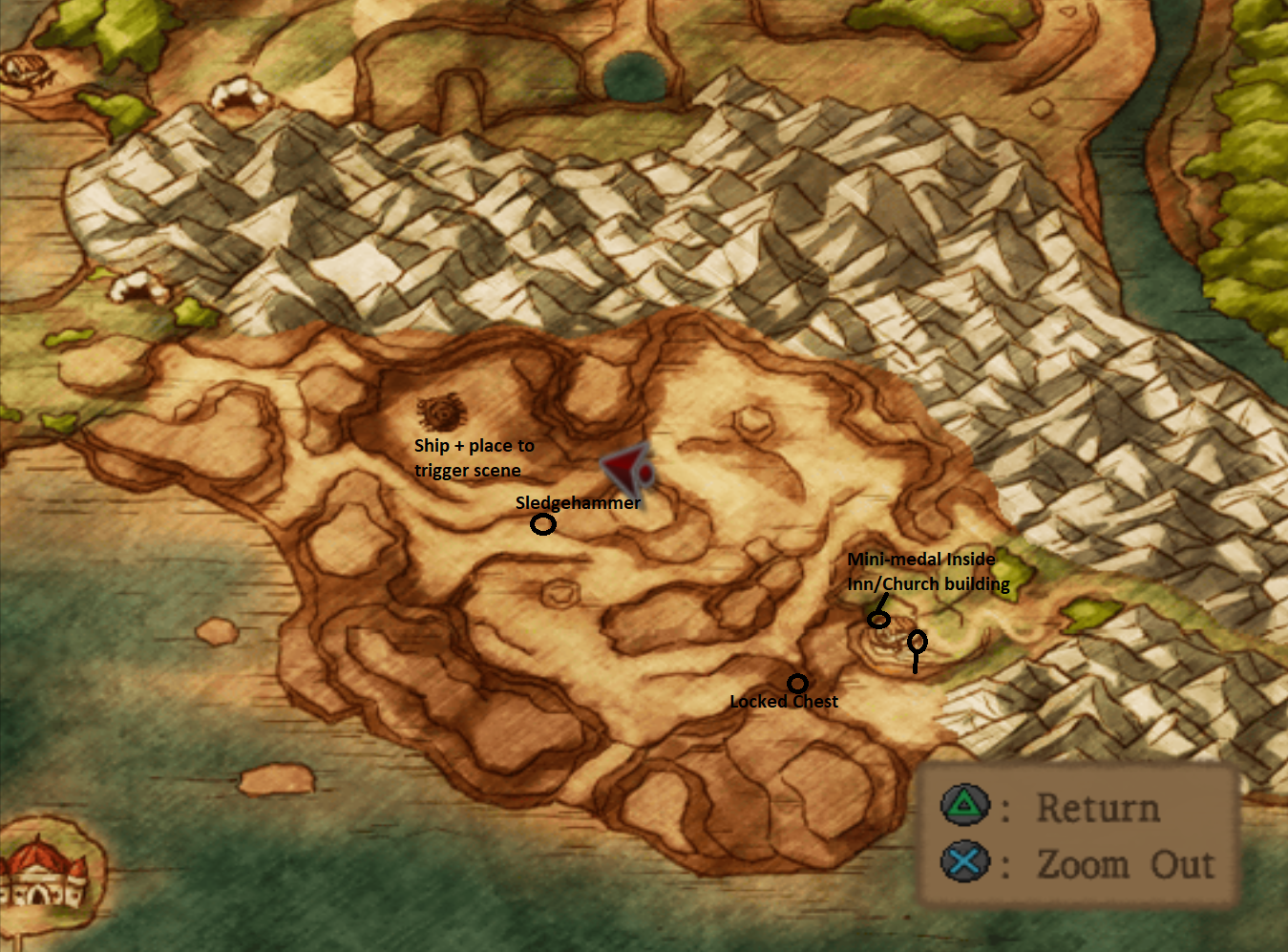 dragon quest viii map treasure