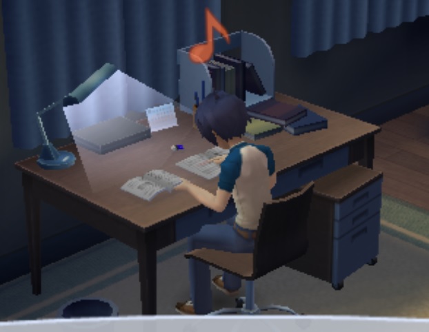 Makoto Studying