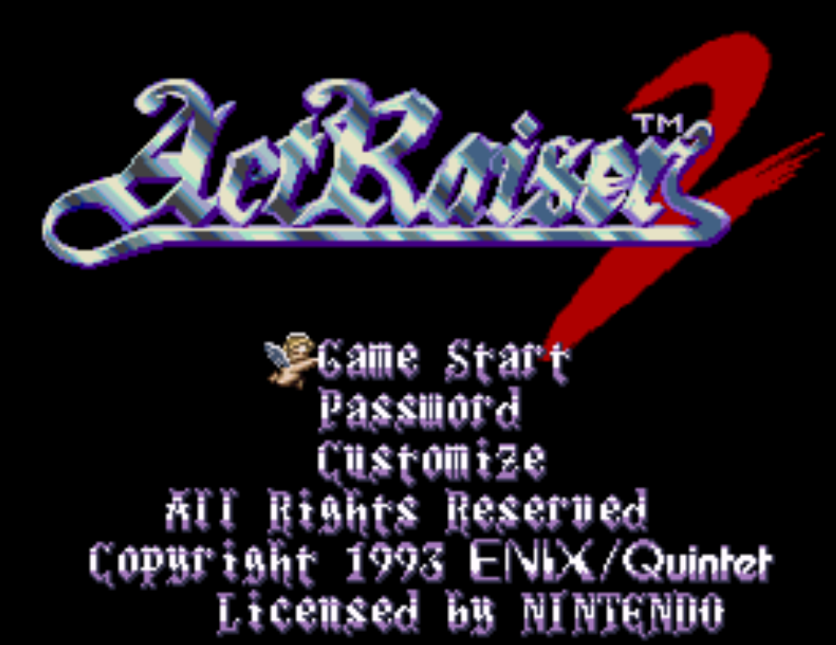 actraiser game genie codes