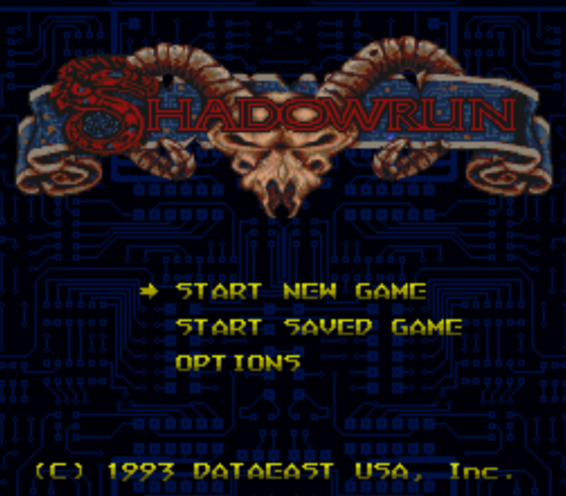 Shadowrun (1993) by Beam Software SNES game