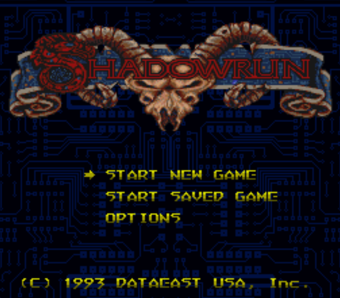 Shadowrun (SNES)  Shadowrun, Video games, Super nintendo