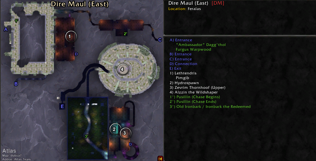 Dire Maul East Map Dire Maul East Instance Guide