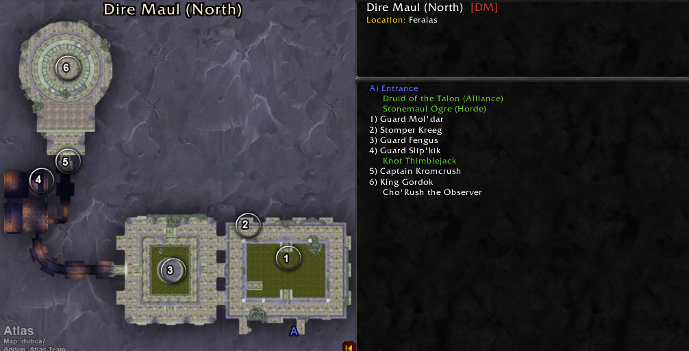 Dire Maul Entrance Map Dire Maul North Instance Guide